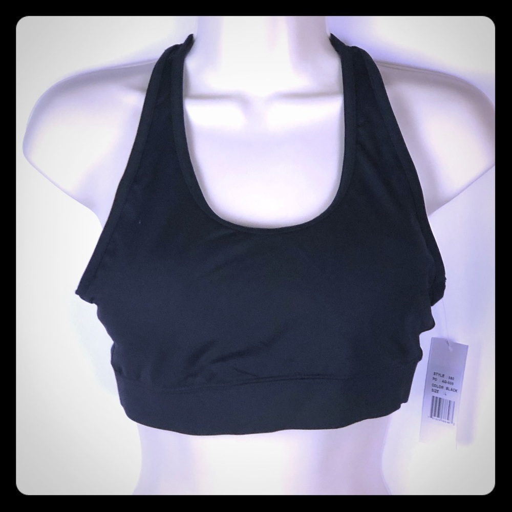 Pennant Black Sports Bra